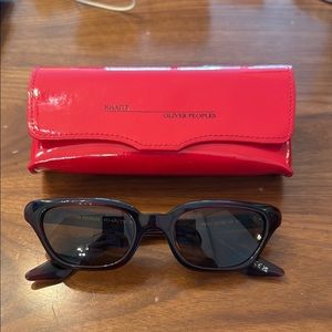 Khaite x Oliver Peoples Red and Brown Cat Eye Sunglasses 1983C